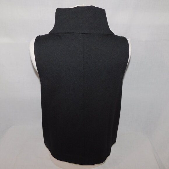 LIV by Habitat Womens Small Black Ponte Knit BROOKLYN Asymmetrical Vest - Picture 11 of 11